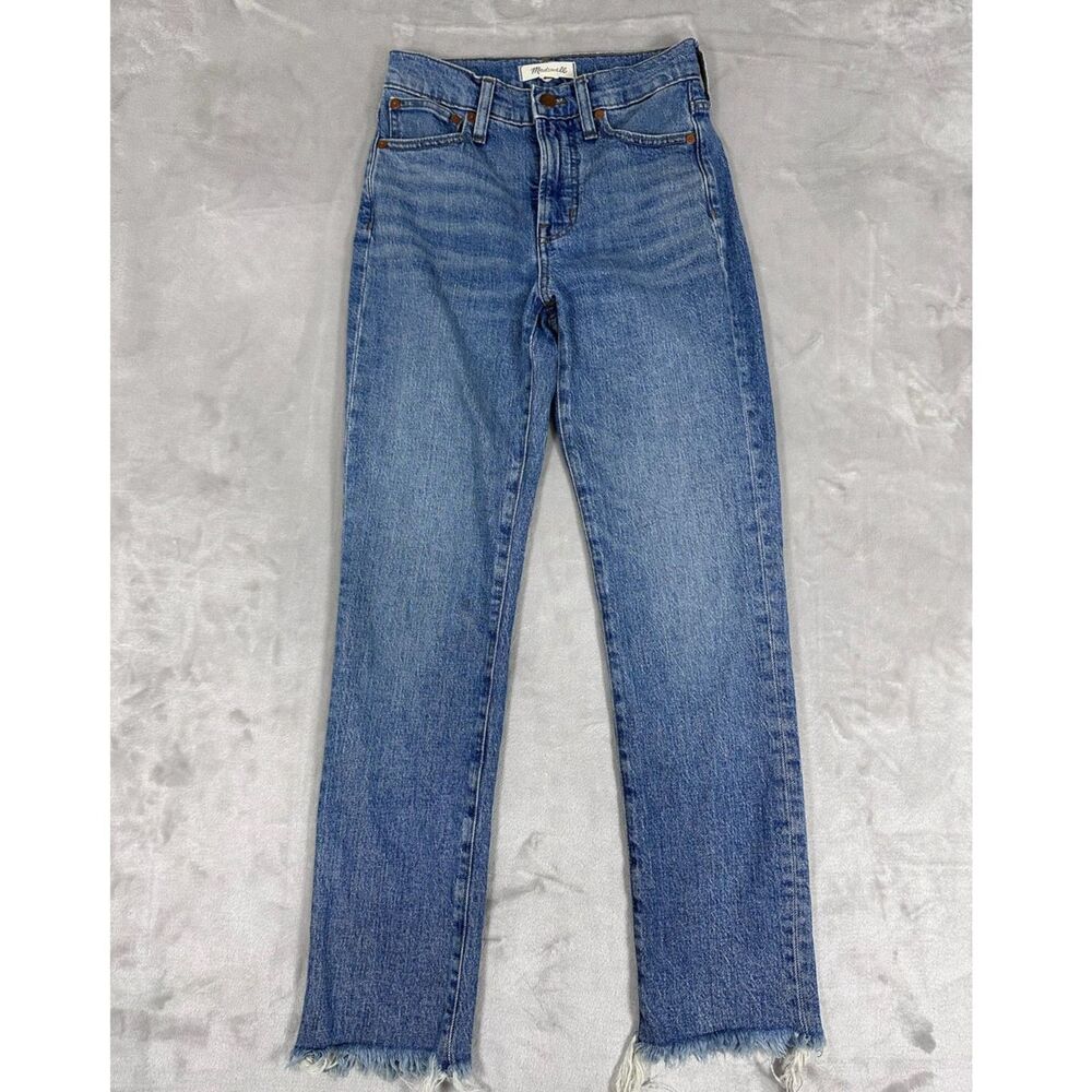 Madewell Women's High-Rise Perfect Vintage Cropped Blue Wash Jeans Size 24